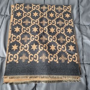 Gucci Bees and Stars Scarf Wool and Silk